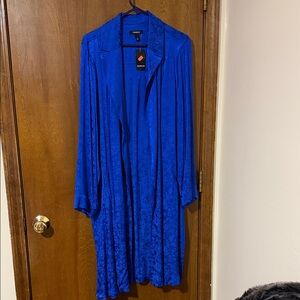 Torrid Royal Blue Lace Trench Coat